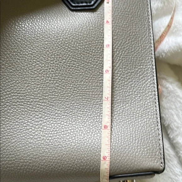 MichaelKors Mercer Tricolor Gray Black white Leather Handbag Shoulder purse tote - Picture 14 of 17